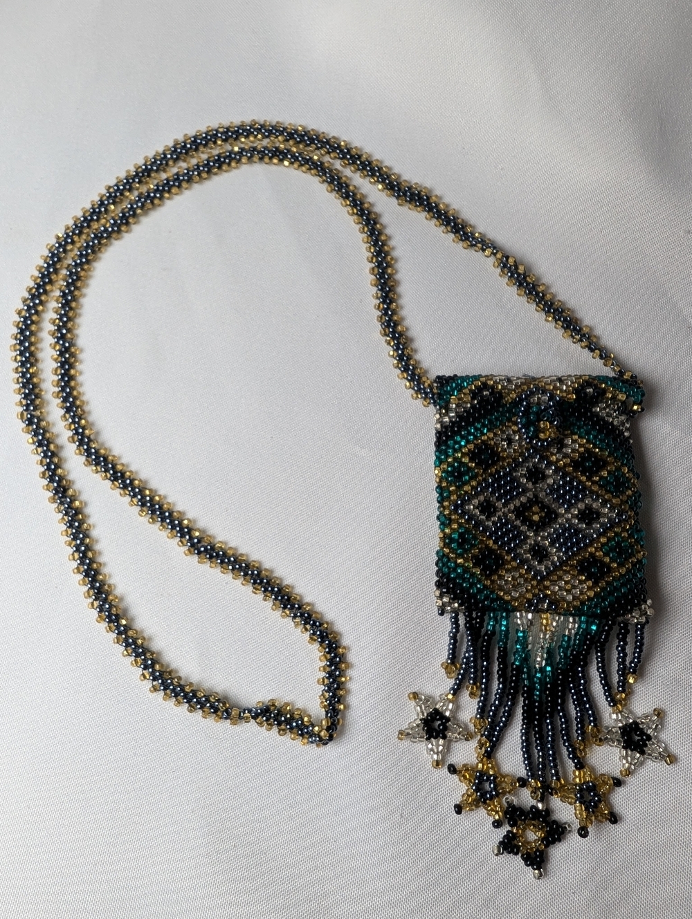 Beaded Pouch Necklace